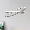 Ny Dimmable Modern LED-ljuskronor Hängsmycke Lampor för matsal Sovrum Studierum Hängande ljuskrona Fixtures 110V 220V