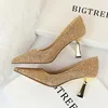 Tamaño 34 a 43 con caja 7 cm zapatos de boda de dama de honor bombas de diseñador tacones de lentejuelas brillantes zapatos de mujer de diseñador de moda de lujo