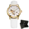 Automatic Watch Women Women Ouyawei Gold Skeleton Automatic Mechanical Watch for Women Ladies Ladies Trinder Transparent Brand Watches y11006862