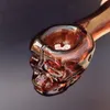 55G Glass Smoking Pipes with Snowflake Colorful Skull Hand Pipe Bubbler Dab Rig Bong Tool Oil Burner Pipe