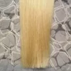 Blond brasilianskt hår 200 Glot Nail U Tip Förnödd keratinlim Remy Natural Human Hair Extensions 200Strands Real 100 Human HA4108306