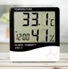 Cyfrowy higrometr LCD Higrometr Clock Temperature Instruments Miernik wilgotności z alarmem kalendarza HTC-1