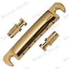 A Set of Gold Roller Saddle Bridge and Tailpiece For Electric guitar accessories parts Musical instrument Small Stopbar studs