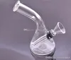 Dab Rig Recycler Mini Glass Bongs Cyclone Inline Petites conduites d'eau Fumer Bubbler Hookah avec Downstem Bowl et tuyau de brûleur à mazout en verre