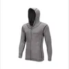 Giacca da uomo Fitness Running Training Manica lunga Gymnasium Zipper Felpa con cappuccio casual Giacca ad asciugatura rapida