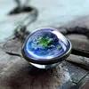 Nieuwe Nebula Galaxy Dubbelzijdige Draaibare Kettingen voor Wome Mannen Universe Planeet Glas Kunst Foto Hanger Handgemaakte Verklaring Sieraden in Bulk