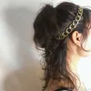 gold hair chain headband