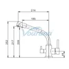 ロリアミニ精製水キッチン蛇口トライフロースイベルシンクミキサー3ウェイ水フィルタータップ