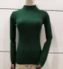 8 färger höst kvinnor dam tröja hög elastisk solid turtleneck tröja kvinnor slim sexiga täta botten stickade pullovers