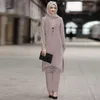 Ramadan Eid Abaya Turkiet Muslim Hijab Klänning Kaftan Dubai Set Kaftan Turkiska Islamiska Kläder Afrikanska Klänningar För kvinnor Ropa Suit