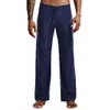 Mens Mid Rise Sweatpants Sport Pajama Men Yoga Byxor Byxor Lounge Is Silk Men Sexig Långa Underkläder Lång Sömn Bottoms