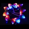 Romanzo Lampeggiante Accendi Bowknot Cravatta Cravatta LED Mens Party Lights Paillettes Bowtie Wedding Glow Puntelli Regali di Natale Articoli per feste