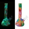 Силиконовые BONGS Beakher Cookahs Табачная водяная труба Bong Dab Буровые установки 7.4 "Свечиться в темноте