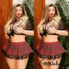 Bras conjuntos 2021 est mulheres rendas xadrez sexy lingerie nightwear sleepwear bodysuit g-string roupa interior erótica plus size12022