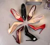 Designer de marque Red Nude pompes Chaussures habillées femmes talons hauts10/8/6 cm Stiletto Slip-On Pointed Toes Pumps bas chaussures de travail avec Box