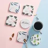 Non-Slip Water Absorption Cup Mat Diatomaceous Earth Coaster Table Heat-proof Pads diatomite Flamingo Spoon Rest mug soap mat Quickly-Drying