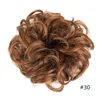 Meninas Curly Scrunchie Chignon com Borracha Brown Cinza Cinza Anel de Cabelo Sintético Em Envoltório Messy Bun Roottails Fibra TopKnot