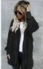 Misto lana da donna Donna Plus Size Cappotto tinta unita in pelliccia sintetica Tinta unita Cappotto giacca da pane aperto davanti a maniche lunghe con 9 colori