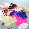 wholesale women shorts pink underwear lace panties luxury hollow female spagetti sexy bragas solid mutande girl slips 8033P7