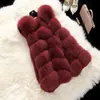 2019 femmes Vintage mode chaud mince sans manches manteau solide gilet femme veste casaco feminino hiver décontracté fausse fourrure manteau