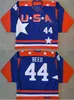 USA Film 21 Dean Portman Jersey Hommes Hockey sur glace Vintage 96 Charlie Conway 44 Fulton Reed Home Blue All Stitched University Livraison gratuite