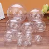 10 sztuk Big Christmas Decorations Ball Transparent Can Otwarte Plastikowe Boże Narodzenie Clear Bauble ornament prezent prezent prezent dostawy