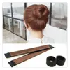 Damskie Włosy Pączek Styling Bun Maker Francuski Twist Fold Wrap Magic Roll Pierścień Magiczne Klipy Włosów Bun Włosów Bun Czarne Kobiety