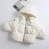 2019 meninas casaco de inverno grossa jaquetas de algodão quente casacos parkas branco zíper zíper batwing manga crianças outwear roupas 5 cores