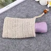 Neatening Mesh Soap Saver Pouches Holder For Shower Bath Foaming Natural Bath Bag Sisal Shower Soap Bag dc632