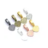 500 pcs/lot mélange couleur coeur forme ovale colle sur caution boucle d'oreille bélières carreaux de verre bricolage pendentif