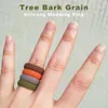 10Pack Tree Bark Grain Silicone Rings Rubber Wedding Bands For Women Maat 4107796880