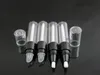 45 ml TransparentBlack Lip Gloss TubeBottle Empty Round Mini Pen Disponible Plastic Dial Up Pen with Silicon Tip8137854