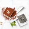 Square 6pcsset Edelstahl Kochringe Dessert Ringe Mini -Kuchen und Mousse -Ringform mit Pusher15989589053761