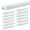 US Stock 8ft LED-buis T8 72W V-vormige en durale rij dubbele zijkanten SMD2835 LED-lichtbuizen 25-pack vervangen fluorescentielamp voor winkelgarage