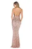Sexy dress sling backless long dress deep V-neck skirt strong elastic sequin mopping dress upscale aristocrat Close-fitting gifts