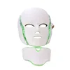 7 colori Led Maschera facciale con parte del collo Uso domestico Cura della pelle PDT Photon Light Machine per la rimozione dell'acne Rimozione delle rughe sbiancante