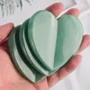 أداة Guasha Face Heart 3D شكل أخضر من الأحجار الخضراء Gua sha أداة تدليك للعين وجه الوجه التخسيس المضاد للخلع الجمال السيلوليت