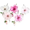 5pcs/lot simulation orchid branch mini magnolia silk flower wreath wedding decoration farmhouse home decoration garden fake flower