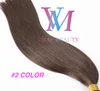 Vente en gros # 27 # 60 Couleur naturelle européenne I-tip Human 1g / strand 50g Single Drawn Pre-bonded Virgin Remy Human Straight Hair Extensions
