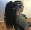 Postiche crépue bouclée et moelleuse, postiche bouffante, queue de cheval, extensions de chignon avec clips élastiques à cordon de serrage pour femmes afro-américaines