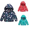 Natal dos miúdos Coats Bebés Meninas Inverno Cotton Boy Jacket da criança Roupa Quente Casacos com capuz Bebê Xmas 3 cores 30pcs Opcional DW4368
