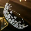 Noble Beauty Princess Tiara Cubic Zircon Wedding Bridal Crown Rhinestone Pageant Crown For Brides Hoofdbanden2324020