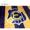 Flagge des Chile Club Everton de Vina del Mar, gestreift, 150 cm x 90 cm, für den Hausgarten, festlich