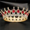 Gold / jóias de prata cristal Tiaras barroco Rodada Crown clássico Rainha real Rei Crowns Diadema Prom cabelo Acessórios do casamento CJ191226