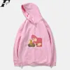 Fashion-Pink Guy Ramen King Vaporwave Kobiety / Mężczyźni Bluzy Bluzy Harajuku Fashion Hoodie Boys / Girls Hoody Men Pullover Dressuit Top