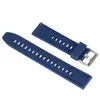 Black/White/Blue 18mm/20mm/22mm/24mm Rubber Watch Band Waterproof Diving Replacement Wristband Silicone Bracelet Strap Spring Bars