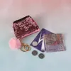 Nieuwe Mermaid Sleutelhanger Sleutelhanger Coin Portemonnees met Leuke Pluche Ball Sequin Glitter Mini Rits Oortelefoon Muntstuk Portemonnee Meisjes Gift