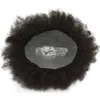 Afro bouclés hommes toupet complet poly toupet pour hommes postiches systèmes de remplacement cheveux humains afro-américains toute la peau Pu hommes perruque afro bouclée