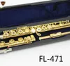 Flauti studenteschi standard MARGEWATE FL-471 Corpo in lacca interamente in oro squisito 17 fori Chiave aperta C con custodia Spedizione gratuita