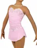 Vente chaude robe de patinage artistique femmes costumes de sport contemporains jupes brillantes filles à la main robe de patinage sans manches en gros